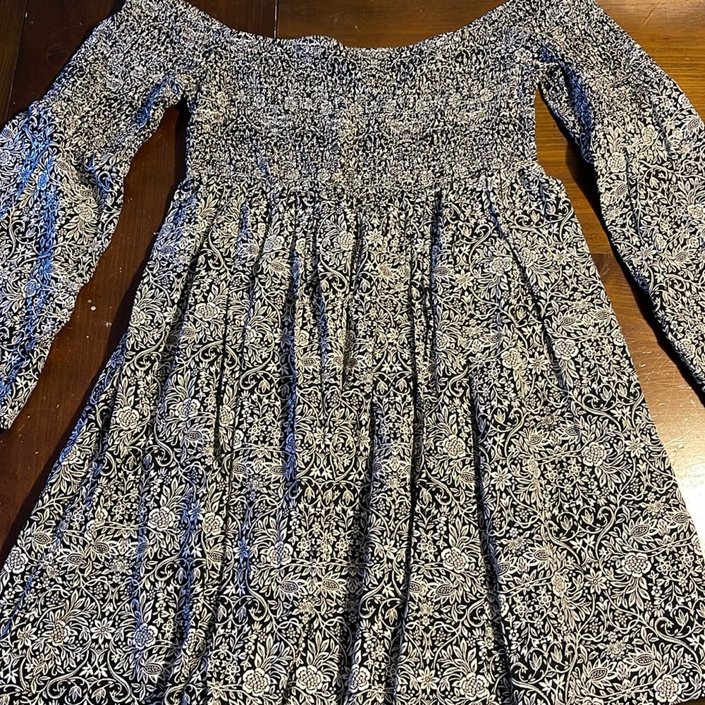 Torrid Long Flutter Sleeved Dress with a Ruched Bodice